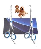Dog scissors curved scissors dog fur scissors for dogs dogs and cats safety round pointed grooming scissors stainless steel fur scissors for dogs and cats (scherenset) - Buy Online on GoSupps.com