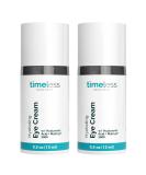 Timeless Skin Care Hydrating Eye Cream 0.5 oz Pack of 2 - Reduce Puffiness & Fine Lines - Hyaluronic Acid & Matrixyl 3000 Formula for Hydration and Wrinkle Defense - Suitable for All Skin Types - Buy Online on GoSupps.com