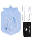 Topquafocus 4L Enclosure Bag Set - Non-Toxic Silicone Coffee-Bell Bag & Colon Cleanser with 6.5ft Hose | BPA & Phthalate Free - Shop Internationally - Buy Online on GoSupps.com