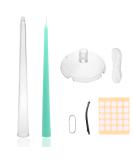 MILIVIXAY 15 inch Taper Candle Mold with 30 ft. Wick - Candle Making Kit with Mold Sealers and Wick Clip - Tall Taper Mold for DIY Candles - 25pcs set - Buy Online on GoSupps.com