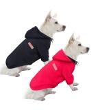 Buy Hualisiji Dog Hoodie & Fleece Sweatshirt - Warm & Lightweight Chihuahua Sweater (M Black & Red) - 2PC Set for Your Pet - Buy Online on GoSupps.com