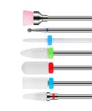 7-Piece Ceramic Nail Drill Bits Set - Perfect for Manicure & Pedicure | Water Outdated Gel & Acrylic Skin Milling Tools for Home Use - Buy Online on GoSupps.com