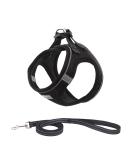 Suredoo Reflective Dog Harness & Leash for Small Dogs Puppies & Cats - Anti-Train Design Black Size S | International Shipping Available - Buy Online on GoSupps.com
