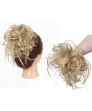Fashion Tousled Hair Extensions Hairpiece Scrunchie Straight Elastic updo Scrunchy BUN Brown Blonde Instant Ponytail wig Hairdo Ash Blonde - Buy Online on GoSupps.com