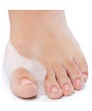 4x Silicone Toe Spreader for Hallux Valgus Correction - Transparent Toe Protection for Men & Women - Buy Online on GoSupps.com