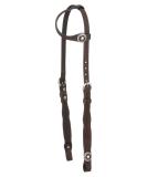 Tough 1 Royal King Square Cheek Single Ear Headstall - Dark Oil | Quality Western Horse Tack - Buy Online on GoSupps.com