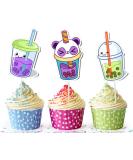 pc Delightful 10-Piece Boba Tea Theme Cuake Toppers - Add a Sip of Fun to Your Treats! - Buy Online on GoSupps.com