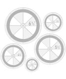 Circle Quilting Template Set - 5 Pcs Circles Quilt Ruler for Quilting - 5 Sizes - Buy Online on GoSupps.com