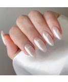 24Pcs Short False Nails - Grey Aurora French False Nails Press on Nails - Full Cover False Nails Almond Stick on Nails - Fake Nails Stick on Nails for Women and Girls Gray Aurora - Buy Online on GoSupps.com