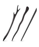 Japanese Wood Hair Sticks Set | Pencil & Ebony Chopsticks for Buns | Hair Clip & Pins Accessory for Women & Girls - Buy Online on GoSupps.com