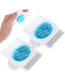 Baby Cradle Cap Comb - 2 Pcs Dandruff Cleaning Brush with Soft Rubber Bristles - Blue - Buy Online on GoSupps.com