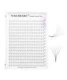 Nagaraku 5D Eyelash Extensions - 320pcs Premade Fans 0.07mm D Curl 8mm Length - Narrow Stem Light Density for Perfect Volume - Buy Online on GoSupps.com