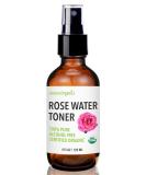 USDA Organic Rose Water Spray - 100% Pure Facial Toner & Hair Mist - Alcohol Free - 4 Oz - Buy Online on GoSupps.com