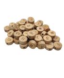 104pcs Oblate Wooden Alphabet Beads - Safe DIY Teething Accessories for Craft Jewelry Making - Buy Online on GoSupps.com