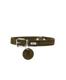 Buy HUNTER AALBORG Olive Leather Dog Collar Simple Robust & Comfortable for All Breeds (Size 60 L) - International Shipping Available - Buy Online on GoSupps.com