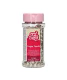 FunCakes Sugar Pearls Large Metallic Silver: Cake Sprinkles Great Taste Perfect for Cake Decorating Edible Sugar Pearls. 80 g. - Buy Online on GoSupps.com