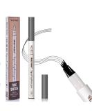Waterproof Eyebrow Pencil - Professional Microblading Gel with 4 Fork Tips | Long-Lasting Dark Gray (3#) for Perfect Brows | International Shipping Available - Buy Online on GoSupps.com