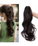Sego 45cm ponytail hair extension ponytail hair part braid clip in extensions voluminous claw on synthetic hair wavy dark brown 18 "(45cm) -140g lured dark brown - Buy Online on GoSupps.com
