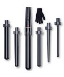 6 in 1 Curling Wand Set with Tourmaline Ceramic Technology and Accessories - Black - Buy Online on GoSupps.com