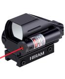 Hiram 1x22x33 Holographic Reflex Scope Sight | 4 Reticles Red/Green Dot & Red Laser - Buy Online on GoSupps.com