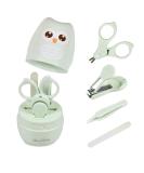 GLOVAL BABY Owl Baby Nail Kit - Nail Clipper, Scissor, File & Tweezer Set for Newborns, Infants & Toddlers (Green) - Buy Online on GoSupps.com