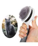 Self Cleaning Cat Grooming Brush for Dogs & Cats - Removes Loose Undercoat, Mats & Tangled Hair - Pet Massage Tool (Gray) - Buy Online on GoSupps.com