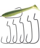 Texas Rig Bass Fishing EWG Hooks - 25 Pack 2/0 Offset Wide Gap Worm Hooks for Big Freshwater Bass Lures - Buy Online on GoSupps.com