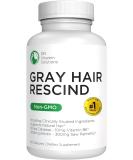 Gray Hair Rescind with Catalase - Anti-Gray Hair Supplements for Men and Women, Hair Vitamins Biotin, Saw Palmetto, Antiaging, Restores Natural Hair Color and Reverses Gray Hair at The Root - Buy Online on GoSupps.com
