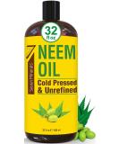 Buy Pure Cold Pressed Neem Oil 32 fl oz - Non-GMO Hexane Free 100% Pure for Plants Skincare & Haircare | Treat Dry Skin & Promote Healthy Hair Growth - Buy Online on GoSupps.com
