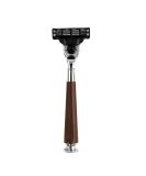 Favali Razor Plane - Elegant Walnut Razor Hobel with 3 Fusion 3 Compatible Blades - High-Quality Wet Razor for Men & Women - Buy Online on GoSupps.com