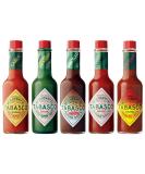 Tabasco Pepper Sauce 60ml - Set of 5 Flavours | Red | Green | Habanero | Chipotle | Garlic - Buy Online on GoSupps.com