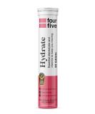 fourfive Hydrate Electrolytes - Essential Electrolytes & Vitamins with Magnesium & Calcium for Sports Hydration Vegan & Low Calorie Berry Flavour (20 Effervescent Tablets) - Buy Online on GoSupps.com