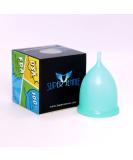 Super Jennie Menstrual Cup - Large Capacity for Heavy Flow & Sensitive Bladder - Teal, Soft & Flexible - Tampon & Pad Alternative (Pack of 1) - Buy Online on GoSupps.com