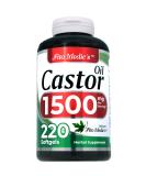Buy Organic Castor Oil Pills - 220 Softgels 1500mg Ultra High Absorption | Premium Castor Oil Capsules & Supplements - Buy Online on GoSupps.com