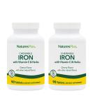 Nature's Plus Chewable Iron Cherry Flavor - 90 Tablets | Enhance Energy & Health - Buy Online on GoSupps.com