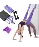 Kvittra Upgraded Yoga Strap for Stretching - Home Gym Pilates Equipment - Back Bend Assist & Leg Stretcher - Waist Flexibility Workout Bands - Ideal for Physical Therapy & Dance - Purple - Buy Online on GoSupps.com