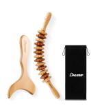2-in-1 wood therapy massage tools set wood Maderoterapia kit or lymphatic drainage massage roller kits for muscle relaxation body shape gua Sha massage anti-cellulite beech - Buy Online on GoSupps.com