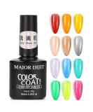 Major Dijit Jelly Gel Nail Polish Set 8ML 12 Colors Blue Red Purple Rainbow Neon Yellow Green Orange Summer Crystal Glass Gel Polish Translucent Soak Off UV Nail Gel Jelly Gels Set - Buy Online on GoSupps.com