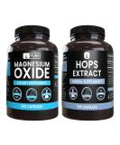 365ct Magnesium Oxide & Hops Extract Bundle - Pure Ingredients, No Fillers - Buy Online on GoSupps.com