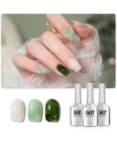 GAOY Gel Nail Polish Kit - 3 Colors (16ml) Jelly White Green | Soak Off UV Gel Set - Mint Milk for Perfect Nails - Buy Online on GoSupps.com