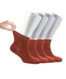 Cosyfeel Women Loose Diabetic Socks | 4-Pack Neuropathy Ankle Socks for Ladies | Super Soft Eco-Friendly Bamboo Material | Durable with Seamless Toe | Multicolour Patterns | 4 Seasons 4-7 BOMBAY BROWN - Buy Online on GoSupps.com