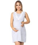 Purpless Maternity V-Neck Lace Detail Nightdress 4141n - Light Gray Melange - Buy Online on GoSupps.com