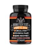 Angry Supplements Monster Test - Nitric Oxide Booster Capsules for Extreme Workouts & Quick Recovery | 60 ct - Buy Online on GoSupps.com