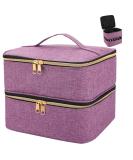 Waterproof Double Layer Nail Polish Storage - Adertos Purple Nylon Organizer for 30 Bottles & Accessories - Buy Online on GoSupps.com