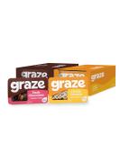 Graze - Sweet Snacks Bundle of Lively Lemon Oat Flapjacks and Dark Chocolate Chery Tart Mixed Snacks - With Natural Flavours - Pack of 18 snacks Lemon and Dark Chocolate 18 count - Buy Online on GoSupps.com