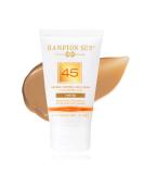 Hampton Sun SPF 45 Tinted Wrinkle Control Face Cream | Daily Moisturizer & Sunscreen | Lightweight Coverage & Glowy Finish with Hyaluronic Acid & Cucumber Extract - Buy Online on GoSupps.com