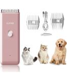 Pet Grooming Clippers Kit - Low Noise Electric USB Rechargeable Trimmer for Dogs, Cats & Pets - Pink - Buy Online on GoSupps.com