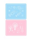 Non-Slip Silicone Kids Placemats Set - Space and Jungle Theme | 2 Pieces 40 x 30 cm Heat-Resistant & Washable - Buy Online on GoSupps.com