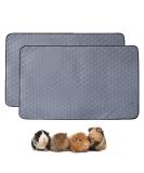 Washable Guinea Pig Cage Liners - 2 Pack, Waterproof & Reusable Pee Pads for Small Animals - Fast Absorbent Bedding for Rabbits, Hamsters, Rats - 24x47 Anti Slip Mat - Buy Online on GoSupps.com