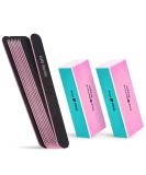 Nail File and Polishing Buffer Block Set - 2pcs 4-Way Buffing Polish for Shine & 10pcs Double Sided 100/180 Grit Emery Board Filer - Buy Online on GoSupps.com